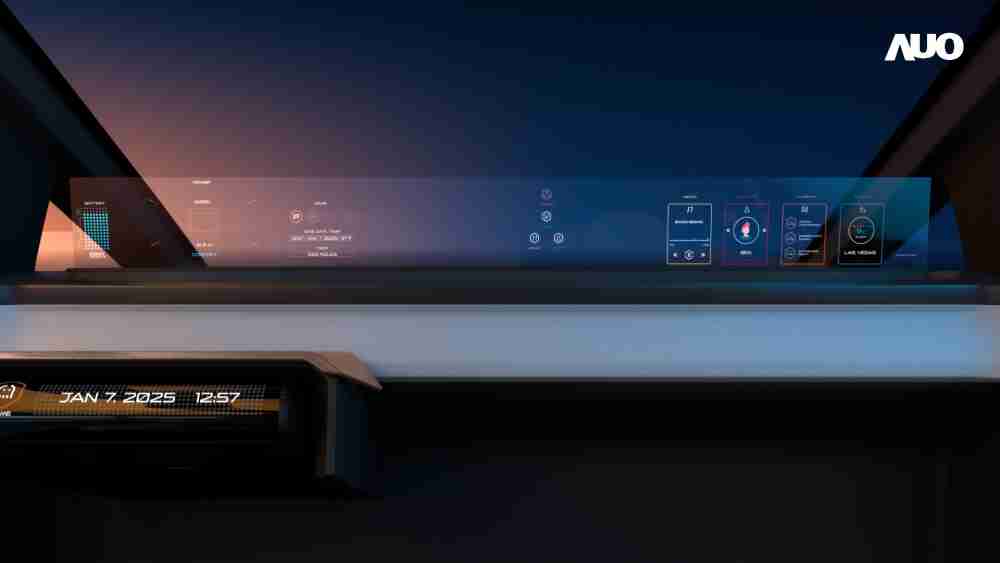 尊时凯龙无界透明显示接口(Horizon Image Glass)透过车运算方案整合仪表板、、中控台及副驾显示器，，，，一体式全景呈现，，，提供乘用者清晰的前方视野、、行车必要信息与娱乐功能
